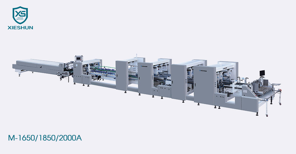 Přímná linka automatická těžká zvlněná složka Gluer